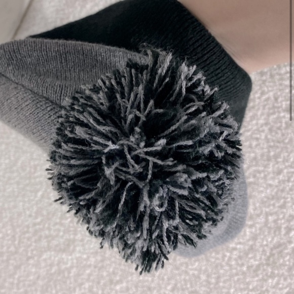 5/$25 MVP Embroidered Black & Grey Toque Beanie With Pom Pom - Picture 3 of 8